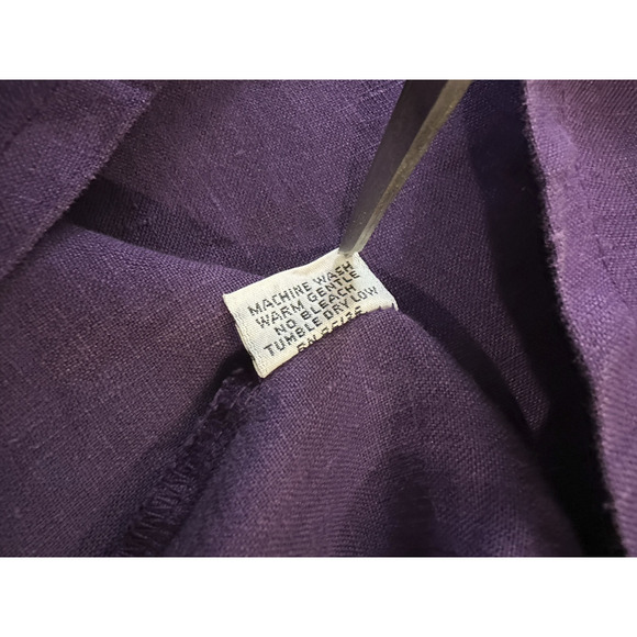 Bryn Walker 100% Linen Judy Oversized Tunic Top Purple Women's Large Lagonlook - Picture 14 of 15